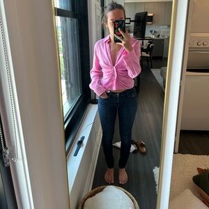 Frame dark blue skinny jeans